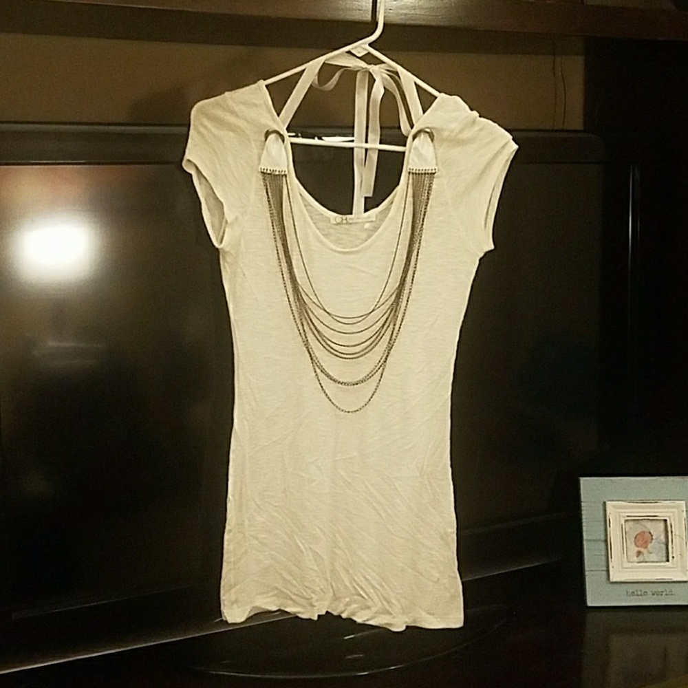 Charlotte russe top with chain detail